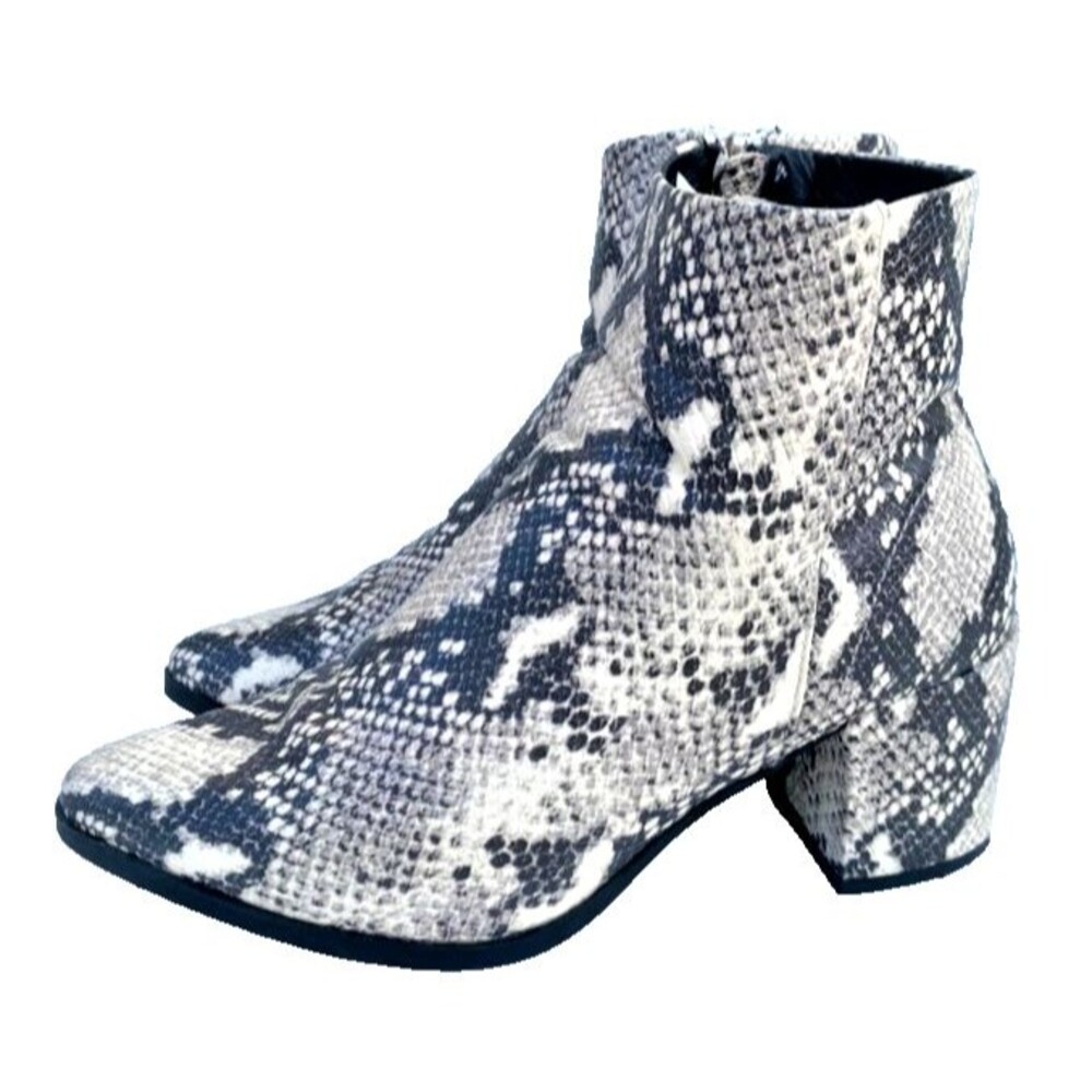 Madden Girl Snake Print Dafnii Heeled Ankle Zip Bootie Boots Size Women’s 6.5 M